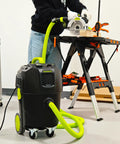 8 Gallon Dust Extractor With Auto HEPA Clean And Remote Control For Woodworking 150 CFM Airflow Power Tool Connector in use
