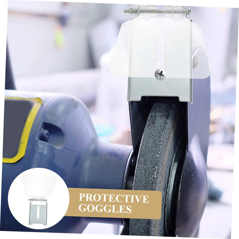 Bench Grinder Guard Plate Transparent Protective Shield Dust Cover for Bench Grinding Machines, close-up view