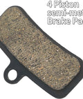 Two Pairs Four Piston Oil Semi Metal Bicycle Brake Pads For Zoom HB876 And Shimano D02S XT M9020 M8020 Saint M640 M800