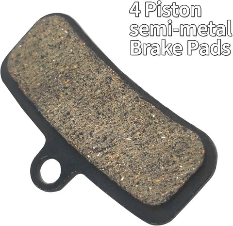 Two Pairs Four Piston Oil Semi Metal Bicycle Brake Pads For Zoom HB876 And Shimano D02S XT M9020 M8020 Saint M640 M800