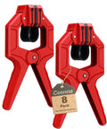 Red Eight Pack Edge Band Spring Clamps for Edge Banding and Woodworking Adjustable Clips for Carpentry Image