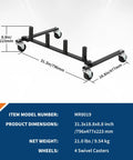 Heavy Duty Car Dolly Storage Rack With 360 Degree Swivel Casters And Four Wheel Dolly Holder in metal frame with dimensions