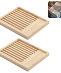 Two Pack Ten Frame Beehive Slatted Rack Kit For Beekeepers, Pro Grade Durable Pine Wood Frames, 19.9 By 16.3 By 1.97 Inches