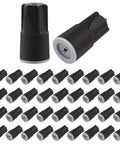 36 Pack Waterproof Wire Nut Connectors For Outdoor Electrical Wiring, Weatherproof Twist-On Caps For Wet Locations, 12-22 AWG, Black