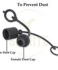 2-pack Signite black ISO A hydraulic dust caps and female plug covers for 1/2-inch tractor quick disconnects