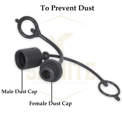 2-pack Signite black ISO A hydraulic dust caps and female plug covers for 1/2-inch tractor quick disconnects