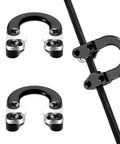 Two Sets Archery D Loop Kit for Compound Bows with Metal U Nock D Ring Buckle Release Nocking Loop and Screwdrivers
