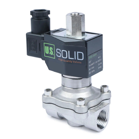 Heavy Duty Stainless Steel Solenoid Valve 110V AC Normally Open With Viton Seal Half Inch Size Built To Last For Diesel Natural Gas Air