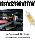 Fuel Line Filter Shut Off Valve Kit For Riding Lawn Mowers And Compact Tractors One Quarter Inch Inline Filter Set Compatible With Briggs Stratton MTD Cub Cadet Troy Bilt Toro John Deere Yard Machines And More shown installed and standalone