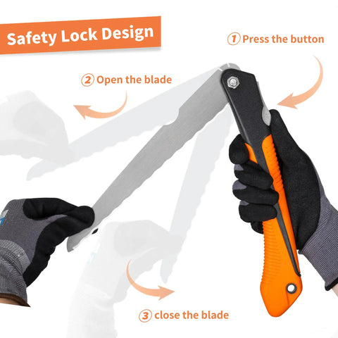 Insulation Hand Saw With 16 Inch Steel Blade And Wavy Serrated Teeth for Cutting Wood Fiber Board Foam Mineral Wool Styrofoam