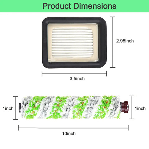Six Pack Replacement Parts Kit For CrossWave Pet Pro 2306A And CrossWave 1785 Series Vacuums Includes Three Brush Rolls And Filters