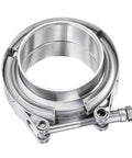 1.75 Inch V Band Clamp With Flange Kit Stainless Steel 304 For Turbo Downpipes And Exhaust Systems Includes Male And Female Flanges And T Bolt Fasteners And Accessories