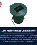 Pro Grade Golf Club Washer For Woods And Irons High Capacity No Splash Cleaner with durable design on display