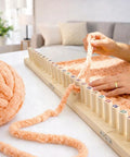 46 Inch Wooden Chunky Yarn Loom For Blankets With Numbered Pegs No Fuss Easy To Use Knitting Loom For Beginners And DIY Enthusiasts