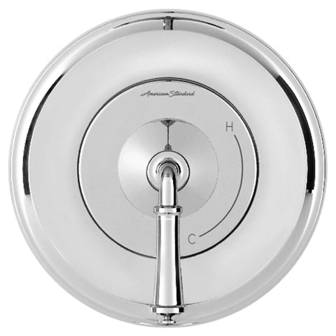 Close-up of Delancey Valve Trim Kit With Double Ceramic Pressure Balance Cartridge One Piece Ceramic Disc Mixing Valve Universal Fit