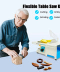 Heavy Duty Mini Table Lapidary Saw For Precision Rock Cutting And Jewelry Polishing Featuring A Sick 750W Pure Copper Motor And Effortless Variable Speed Control with woodwork in progress