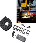 3D Printer Drag Chain 16.9 Inch Kit For Bamboo P1P Cable Carrier Low Noise Quiet Operation No Fuss Install With Hardware Screws And Nuts