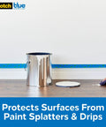 Paint Tape With Plastic Duo That Clings For Easy Positioning And No Residue Finish 48 Inch Wide Masking Film on wall and floor prep