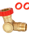 High Flow Three-Quarters Inch Brass GHT Male Swivel Connector With 180 Degree And 360 Degree Rotations Lead Free Corrosion Resistant For Fast Fill And Easy Watering, with washers