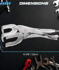 Heavy Duty 9 Inch Locking Pliers Set Two Pack Metal Welding Clamps with Quick Lock Release C Clamp Vice Grips tools view