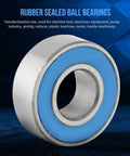 Beefy Miniature Deep Groove Ball Bearings Set Of 25 Flanged Steel Bearings With Double Rubber Seals Blue Side For Roller Skates 5 By 11 By 4 Mm Durable Precision Bearings For Tiny Machinery And DIY Projects. Blue-sealed flanged steel ball bearing, 5x11x4 mm, for roller skates and tiny machinery