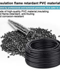 16 Gauge 2 Conductor Electrical Wire 16AWG Stranded PVC Oxygen Free Copper Cable For Low Voltage Landscape Lighting 50 Feet UL Listed Heavy Duty Outdoor Cord with PVC material.