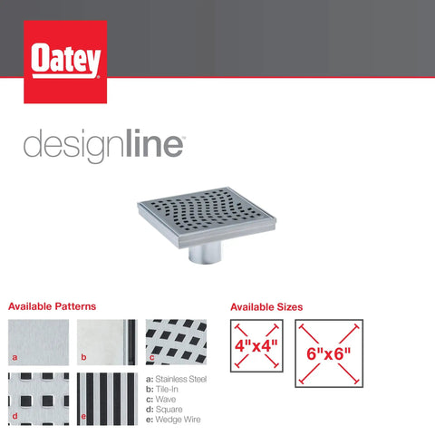 4x4 Inch Square Shower Drain Grate Built In Stainless Steel That Is Corrosion Resistant And Features A Self Cleansing Sloped Channel