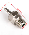 Close-up of single stainless steel thermal glow plug from 12-piece replacement set for HSP N3 15 to 28 nitro engines.