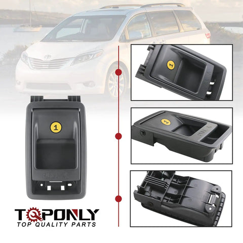 Folding Seat Latch Release Handle For 11 20 Toyota Sienna Backseat Gray Replacement Part Replaces 75220 72909-08011