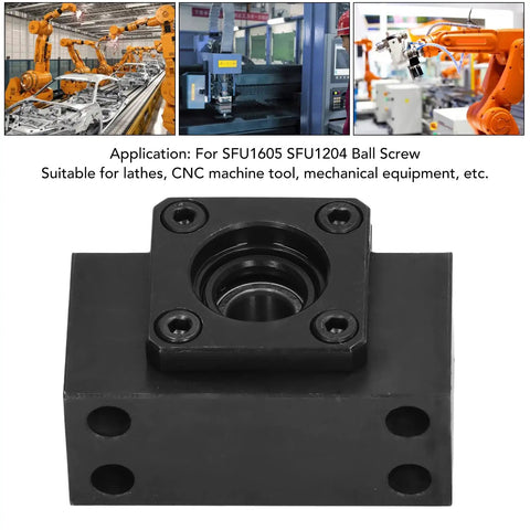 Rock Solid Carbon Steel Ball Screw Support Bearing 10mm Bore Fits SFU1605 SFU1204 CNC Machines Heavy Duty Fixed End Flange With Sealed Gasket Dead On Fit For Serious Custom Machine Setup