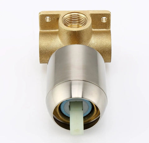 Easy Install Brushed Nickel Shower Faucet Set With Single Handle Rough In Valve Solid Brass Construction Shower Arm And Showerhead Corrosion Resistant Durable Bathroom Upgrade