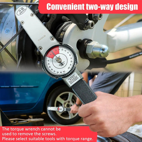 0-100 Nm Dial Indicator Torque Wrench For Accurate Torque Testing Indicating Torquemeter Precision TLB Tool With Adjustable Zero Handy Wrench Design For DIYers And Pros used on a car wheel bolt