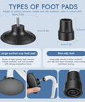 Types of foot pads for Stand Assist Aid For Elderly With Adjustable Height, rubber suction cup and non-slip mat