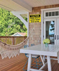 PPE Sign Personal Protective Equipment Required Beyond This Point 8x12 Inch Aluminum Metal Sign on patio wall