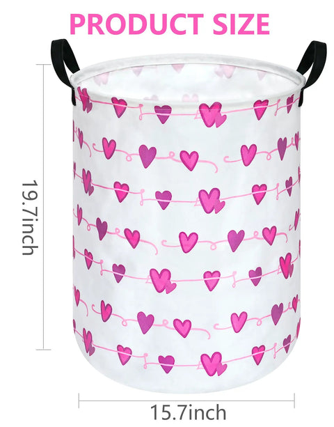 Round Laundry Basket Storage Bin For Home And Nursery, Super Lightweight Hamper With Cute Minimalist Vibe, 19.7 x 15.7 inches