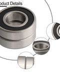Thin Section 10x22x6mm Sealed Deep Groove Ball Bearing Set For Cycling Hub Front Replacement Parts Lightweight Stainless Steel Bearings For Bike Repair Kits 6900-2RS Style Fit Durable And Easy To Install close-up sealed bearing detail