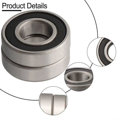 Thin Section 10x22x6mm Sealed Deep Groove Ball Bearing Set For Cycling Hub Front Replacement Parts Lightweight Stainless Steel Bearings For Bike Repair Kits 6900-2RS Style Fit Durable And Easy To Install close-up sealed bearing detail