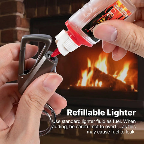 Refilling the 2 Pack Infinity Lighter With Multitool Keychain Bottle Opener Reusable Waterproof Match Strike Anywhere Forever Flint Fire Starter