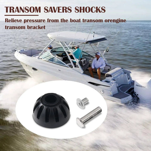 Transom Saver Boat Rubber Shocks SP 410 Replacement Updated Version shown with marine use background