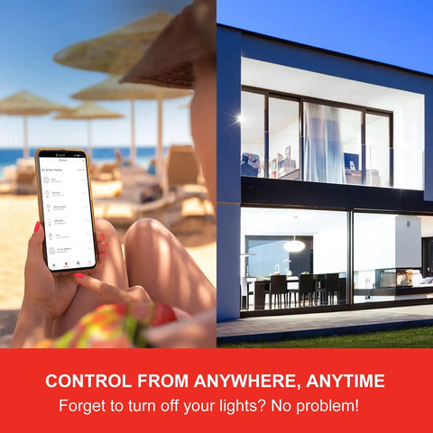 Zigbee Smart Light Bulbs With Hub Required For A No Fuss Seamless Smart Home, Works With SmartThings And Echo Devices With Built In Hub, Voice Control With Alexa And Google Home, Daylight 60W Equivalent A19, 6 Pack