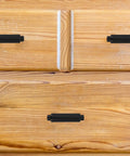 2 Pack Zinc Alloy Cabinet Handles For Drawers And Wardrobes, black metal pulls on wooden drawer surface