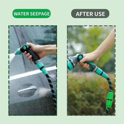 Solid Garden Hose Repair Kit With 20 To 30 Pieces Of Connector Adapters And Pipe Fittings For Leaky Hoses, Features Durable One Piece Construction That Seals Tight to Stop Drips and Keeps Water Flow Smooth All Outside, hose spray test and repaired end fitting