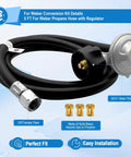 Gas To Propane Conversion Kit For Spirit II 310 315 E310 E210 Grills With 5Ft Regulator Hose showing components