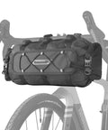 All Weather Bicycle Handlebar Bag With Dual Sided Opening And Folded Closure, Waterproof Inner Pocket, EVA Vibration Dampening