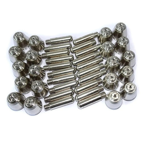 Upgrade Your Shop With 40 Pieces of Plasma Cutter Consumables Including Durable Electrodes And Cutting Tips For AG60 SG55 P60 60A Torches To Keep Your Machine Running Smooth And Cut Clean Like A Boss - Set of metal screws and nozzles.