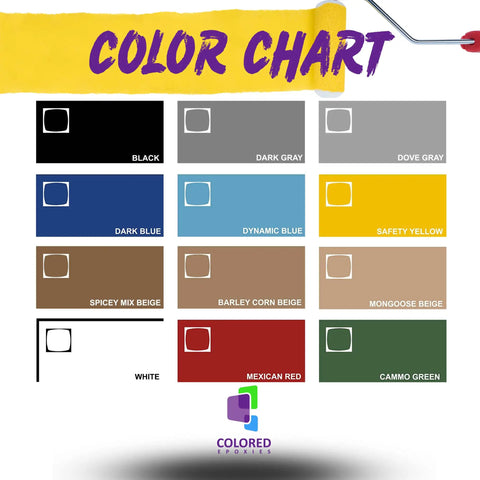 Color chart for Metallic Colored Epoxies 18 Inch Epoxy Trowel Spreader Tool For Epoxy Resin Floors And Walls Pro Grade Epoxy Tool