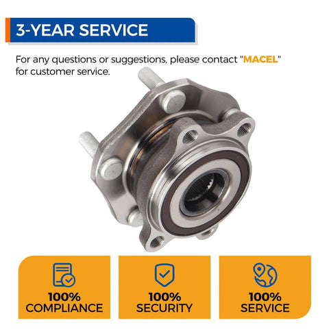 Front Wheel Bearing Hub Assembly 513357 Direct Fit For 2017 2018 Nissan Qashqai, 2014 2023 Nissan Rogue, 2017 2022 Nissan Rogue Sport Replacement Wheel Hub With Plug And Play Easy Install And Smooth Quiet Operation close-up