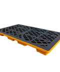 Heavy-Duty Spill Containment Tray Built Tough With Forklift Pockets, 2000 Lb Capacity, Stackable Leakproof Modular Platform visible