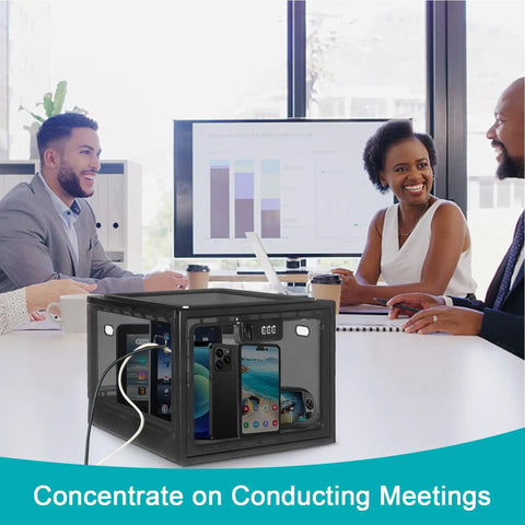 Go To Secure Combination Lock Box for personal items with large capacity in office meeting setting, 11.4x9x7.5 inches