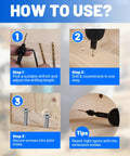 How to use Woodworking Countersink Drill Bit Set For Wood With 14 Pieces Includes Sizes 4 6 8 10 12 Quarter Inch Hex Shank Magnetic
